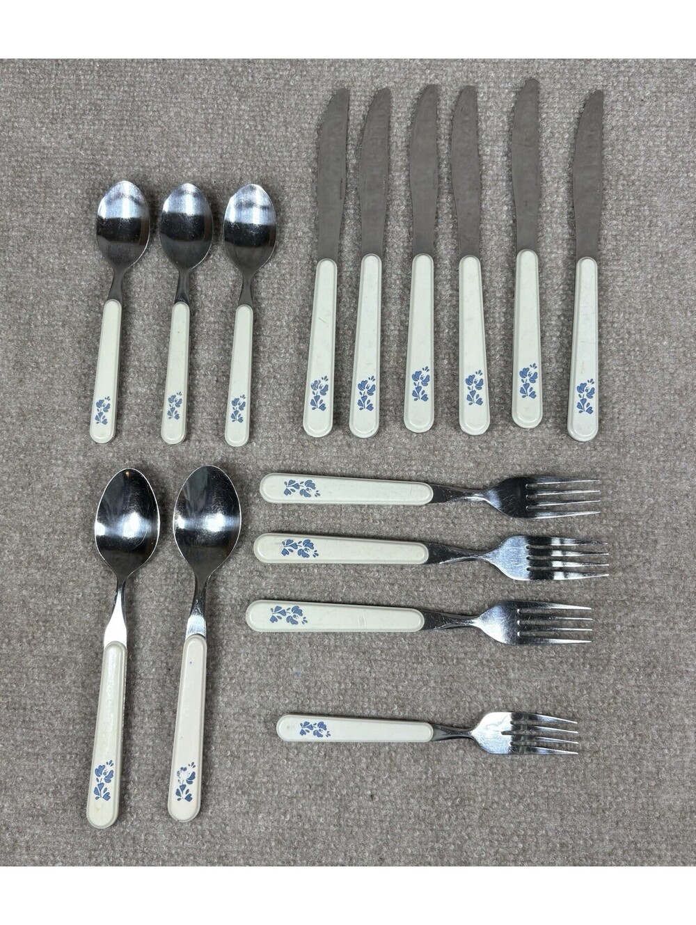 Vintage 15 Pcs Pfaltzgraff  Stainless Flatware-Yorktowne-Silverware-Mixed Lot